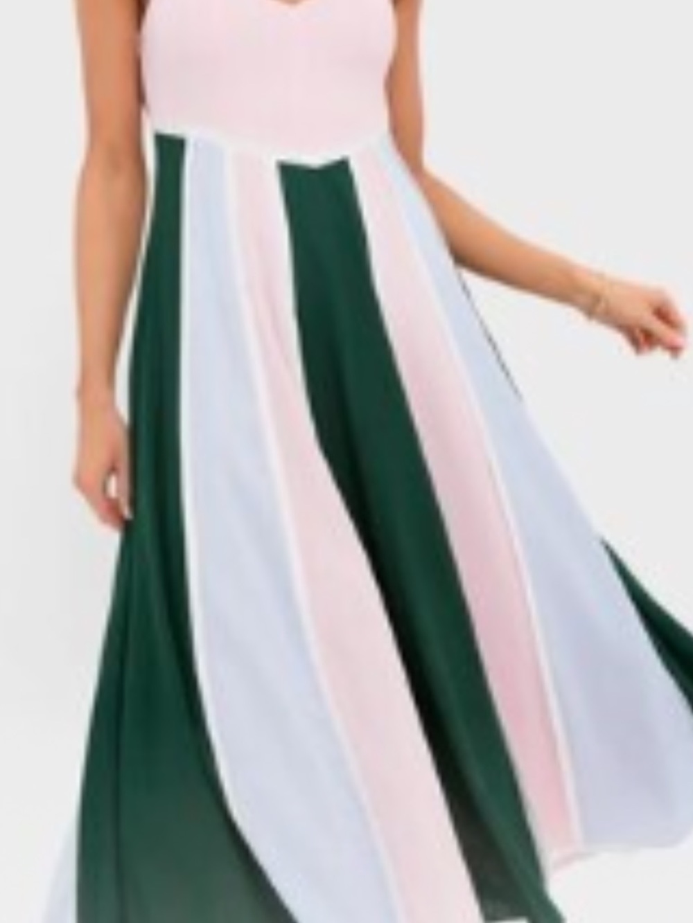 Tuckernuck/Hyacinth House/
Linen Striped Pink, Green & White
Maxi Dress
SZ XS